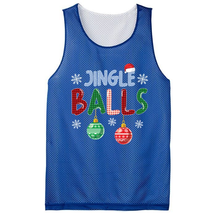 Jingle Balls Tinsel Tits Funny Matching Couple Christmas Gift Mesh Reversible Basketball Jersey Tank