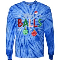 Jingle Balls Tinsel Tits Funny Matching Couple Christmas Gift Tie-Dye Long Sleeve Shirt