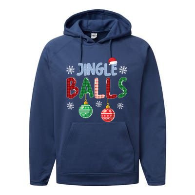 Jingle Balls Tinsel Tits Funny Matching Couple Christmas Gift Performance Fleece Hoodie