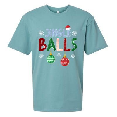 Jingle Balls Tinsel Tits Funny Matching Couple Christmas Gift Sueded Cloud Jersey T-Shirt