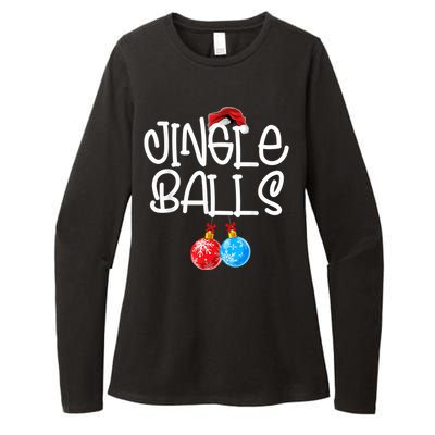 Jingle Balls Tinsel Tits Couple Funny Christmas Matching Womens CVC Long Sleeve Shirt