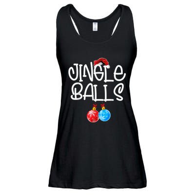 Jingle Balls Tinsel Tits Couple Funny Christmas Matching Ladies Essential Flowy Tank