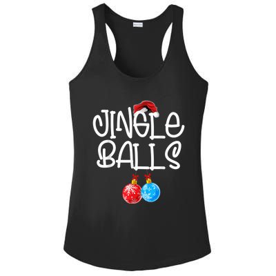 Jingle Balls Tinsel Tits Couple Funny Christmas Matching Ladies PosiCharge Competitor Racerback Tank