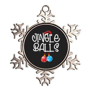 Jingle Balls Tinsel Tits Couple Funny Christmas Matching Metallic Star Ornament