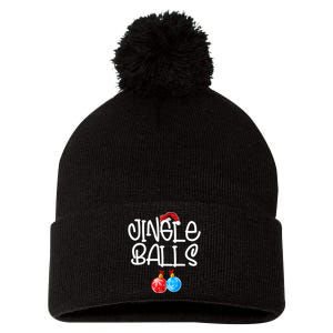 Jingle Balls Tinsel Tits Couple Funny Christmas Matching Pom Pom 12in Knit Beanie