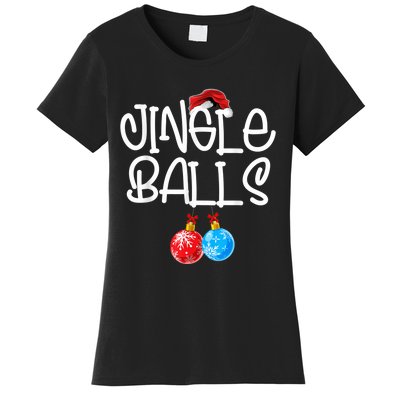 Jingle Balls Tinsel Tits Couple Funny Christmas Matching Women's T-Shirt