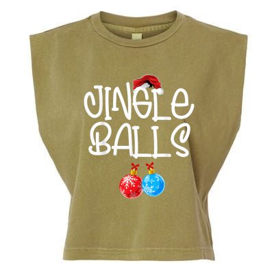 Jingle Balls Tinsel Tits Couple Funny Christmas Matching Garment-Dyed Women's Muscle Tee