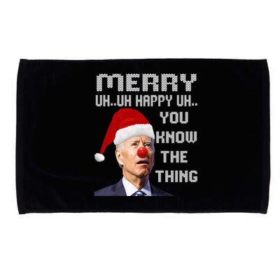 Joe Biden Ugly Christmas Sweater For And Funny Ugly Cute Gift Microfiber Hand Towel