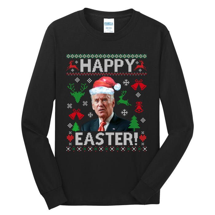 Joe Biden Ugly Christmas Sweater, Biden Christmas Sweater Tall Long Sleeve T-Shirt