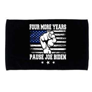 Joe Biden Us Flag Funny Quote Saying Four More Years Pause Microfiber Hand Towel