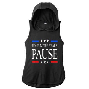 Joe Biden Us Flag Funny Quote Saying Four More Years Pause Ladies PosiCharge Tri-Blend Wicking Draft Hoodie Tank