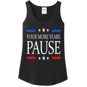 Joe Biden Us Flag Funny Quote Saying Four More Years Pause Ladies Essential Tank