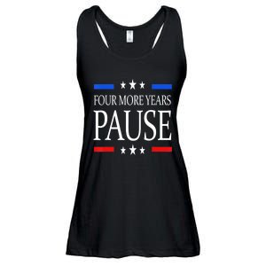 Joe Biden Us Flag Funny Quote Saying Four More Years Pause Ladies Essential Flowy Tank