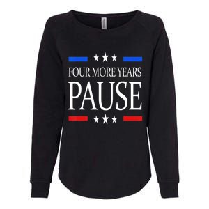 Joe Biden Us Flag Funny Quote Saying Four More Years Pause Womens California Wash Sweatshirt