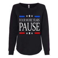 Joe Biden Us Flag Funny Quote Saying Four More Years Pause Womens California Wash Sweatshirt