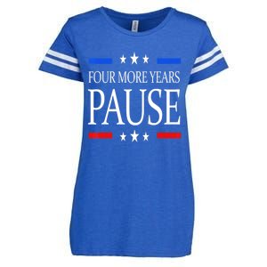 Joe Biden Us Flag Funny Quote Saying Four More Years Pause Enza Ladies Jersey Football T-Shirt