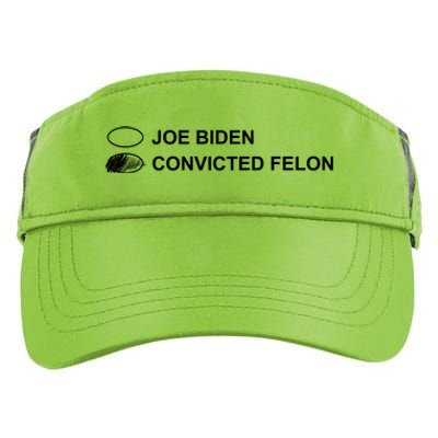 Joe Biden Vs Convicted Felon Funny Ballot Paper Voting Humor Adult Drive Performance Visor