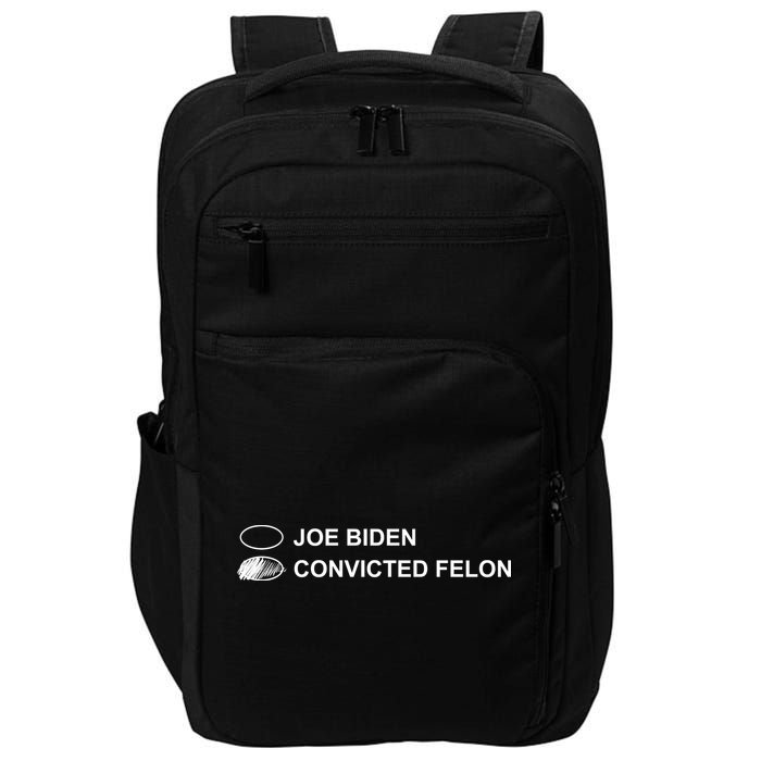 Joe Biden Vs Convicted Felon Funny Ballot Paper Voting Humor Impact Tech Backpack