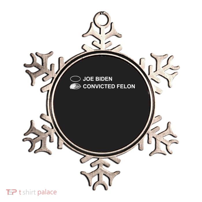 Joe Biden Vs Convicted Felon Funny Ballot Paper Voting Humor Metallic Star Ornament