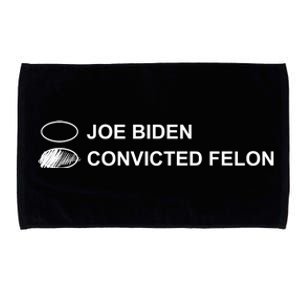 Joe Biden Vs Convicted Felon Funny Ballot Paper Voting Humor Microfiber Hand Towel