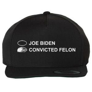 Joe Biden Vs Convicted Felon Funny Ballot Paper Voting Humor Wool Snapback Cap