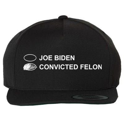 Joe Biden Vs Convicted Felon Funny Ballot Paper Voting Humor Wool Snapback Cap