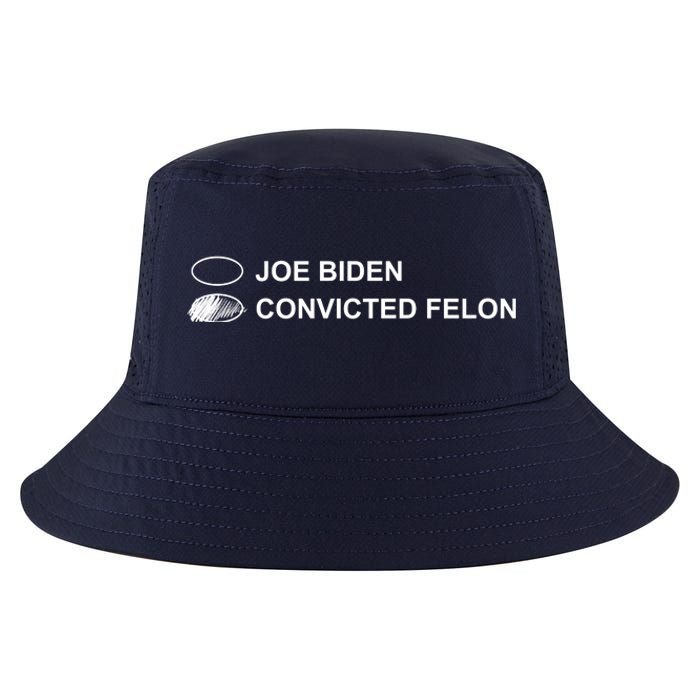 Joe Biden Vs Convicted Felon Funny Ballot Paper Voting Humor Cool Comfort Performance Bucket Hat