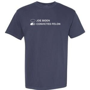 Joe Biden Vs Convicted Felon Funny Ballot Paper Voting Humor Garment-Dyed Heavyweight T-Shirt