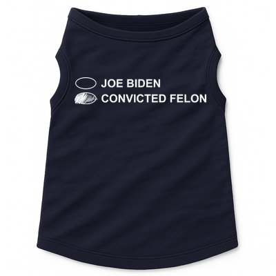 Joe Biden Vs Convicted Felon Funny Ballot Paper Voting Humor Doggie Tank