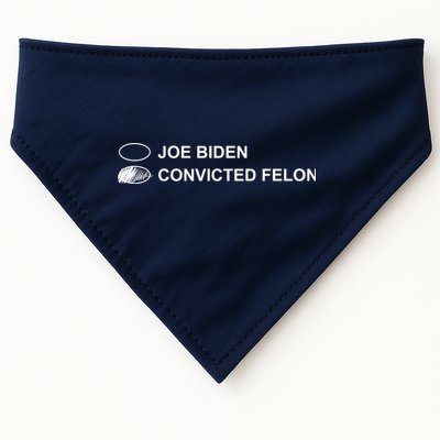 Joe Biden Vs Convicted Felon Funny Ballot Paper Voting Humor USA-Made Doggie Bandana