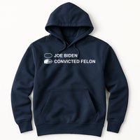 Joe Biden Vs Convicted Felon Funny Ballot Paper Voting Humor Hoodie