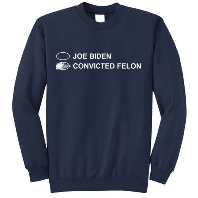 Joe Biden Vs Convicted Felon Funny Ballot Paper Voting Humor Sweatshirt