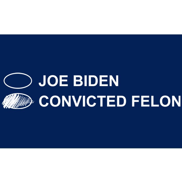 Joe Biden Vs Convicted Felon Funny Ballot Paper Voting Humor Bumper Sticker