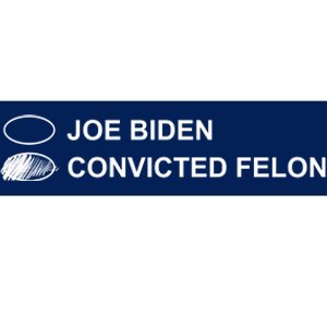 Joe Biden Vs Convicted Felon Funny Ballot Paper Voting Humor Bumper Sticker