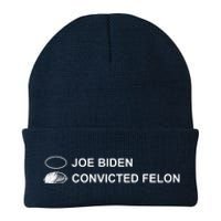 Joe Biden Vs Convicted Felon Funny Ballot Paper Voting Humor Knit Cap Winter Beanie