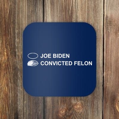 Joe Biden Vs Convicted Felon Funny Ballot Paper Voting Humor Coaster