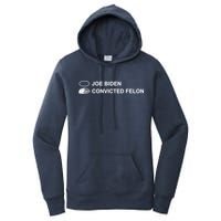 Joe Biden Vs Convicted Felon Funny Ballot Paper Voting Humor Women's Pullover Hoodie