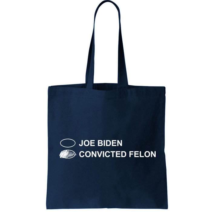 Joe Biden Vs Convicted Felon Funny Ballot Paper Voting Humor Bag