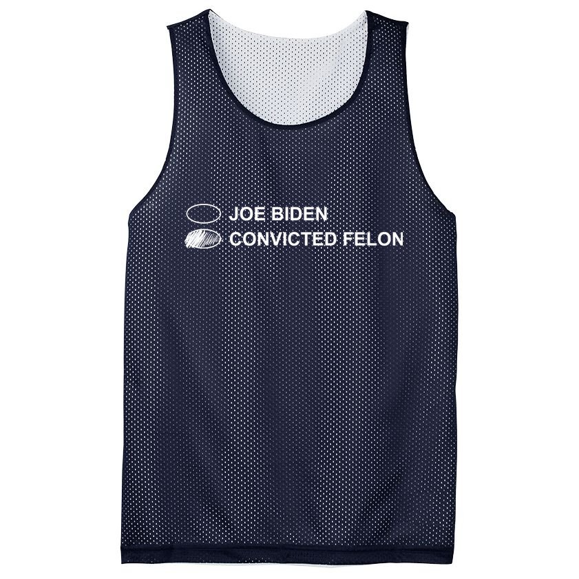 Joe Biden Vs Convicted Felon Funny Ballot Paper Voting Humor Mesh Reversible Basketball Jersey Tank