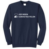 Joe Biden Vs Convicted Felon Funny Ballot Paper Voting Humor Tall Sweatshirt