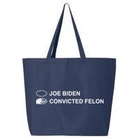 Joe Biden Vs Convicted Felon Funny Ballot Paper Voting Humor 25L Jumbo Tote