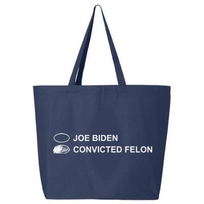 Joe Biden Vs Convicted Felon Funny Ballot Paper Voting Humor 25L Jumbo Tote