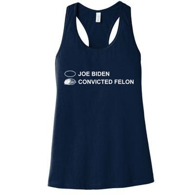 Joe Biden Vs Convicted Felon Funny Ballot Paper Voting Humor Womens Tank Top
