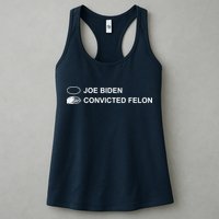 Joe Biden Vs Convicted Felon Funny Ballot Paper Voting Humor Womens Tank Top