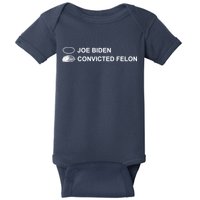 Joe Biden Vs Convicted Felon Funny Ballot Paper Voting Humor Baby Bodysuit