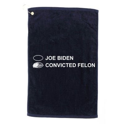 Joe Biden Vs Convicted Felon Funny Ballot Paper Voting Humor Golf Towel