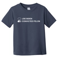 Joe Biden Vs Convicted Felon Funny Ballot Paper Voting Humor Toddler T-Shirt