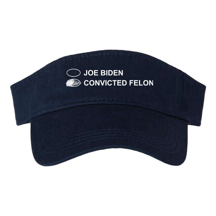 Joe Biden Vs Convicted Felon Funny Ballot Paper Voting Humor Visor