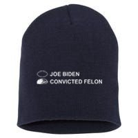 Joe Biden Vs Convicted Felon Funny Ballot Paper Voting Humor Short Acrylic Beanie