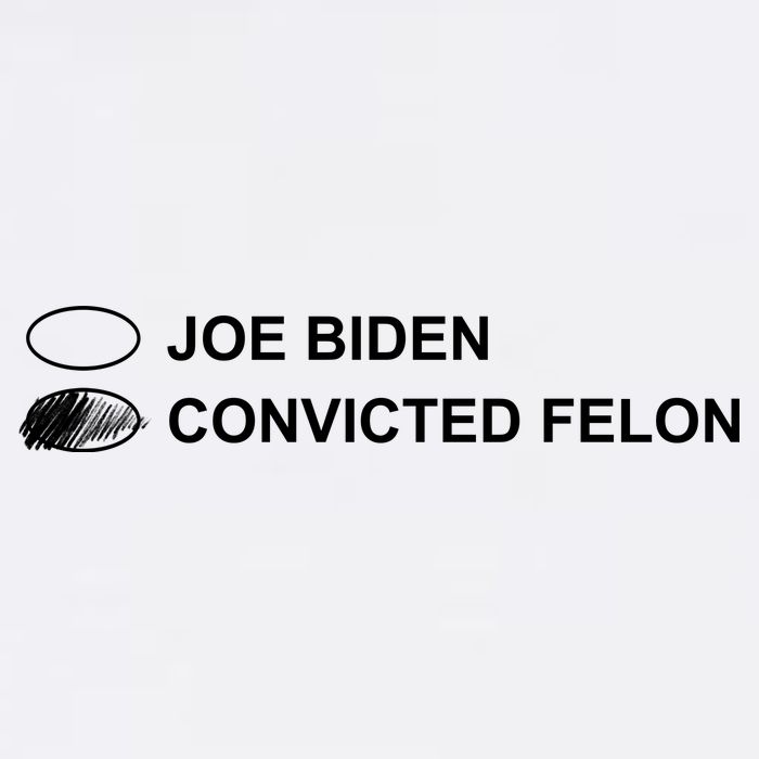 Joe Biden Vs Convicted Felon Funny Ballot Paper Voting Humor Garment-Dyed Sweatshirt